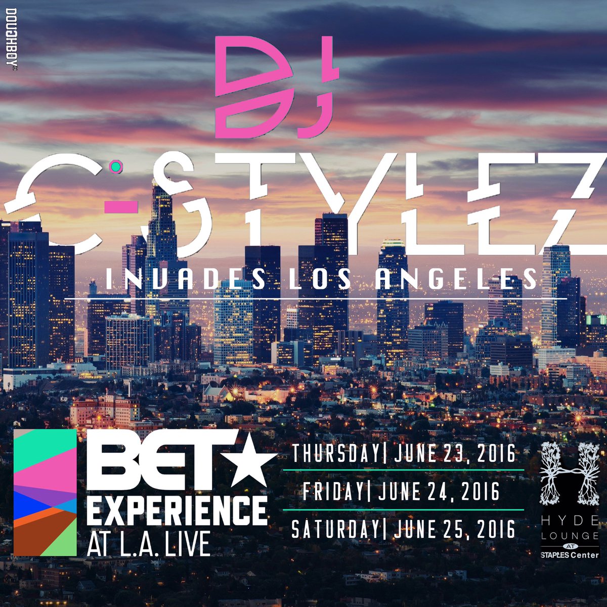 DJCStylez_'s tweet photo. LA Thursday @BETExperience soon come @HydeStaples X #TheStyleExperience Best Show On Earth #CirocBoyz https://t.co/XQVRbXMbwZ