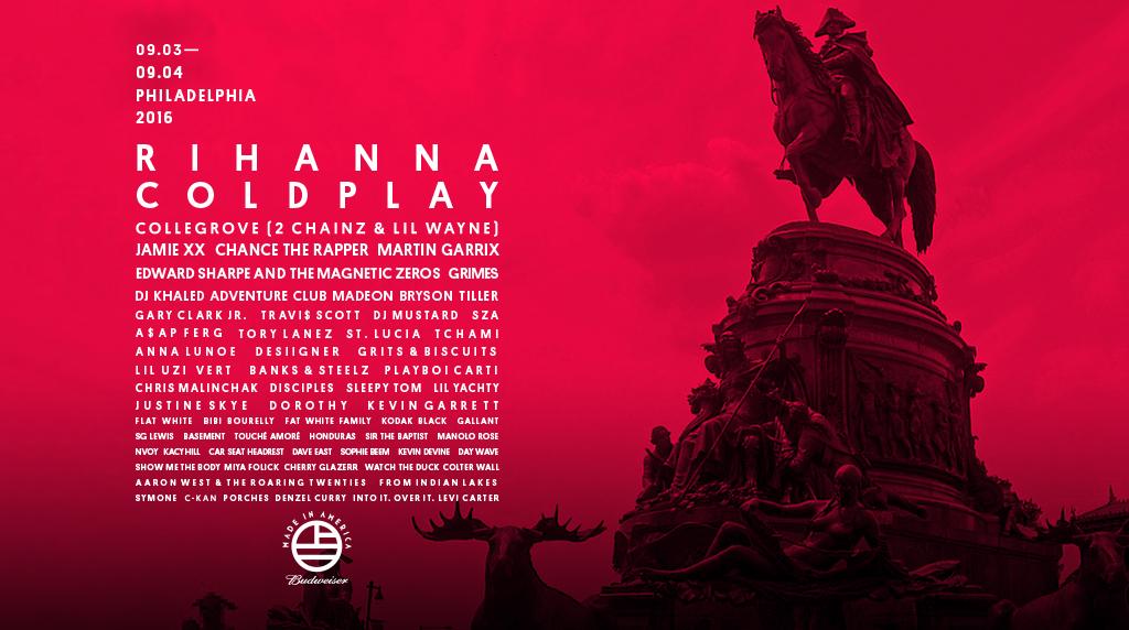 MIAFestival's tweet image. .@Budweiser #MadeInAmerica 2016 lineup! @TIDALHiFi presale Wed 10AM,general on sale Mon 6/27 MadeInAmericaFest.com
