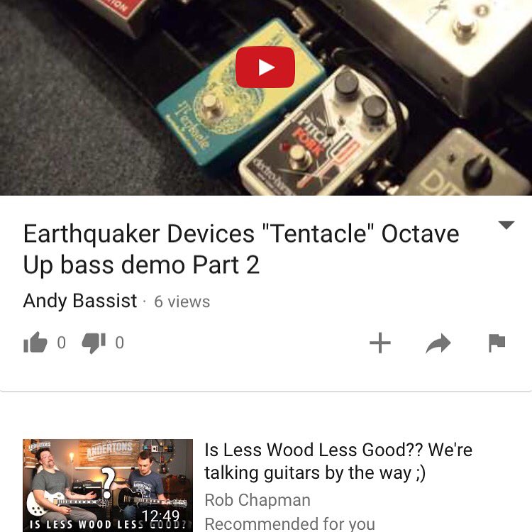 BassistAndy's tweet photo. New demo time this week it's part 2 on the @EarthQuakerDev Tentacle https://t.co/U7CZb24xTG #octaveup #fuzz #drive https://t.co/tP5B5LqUGU