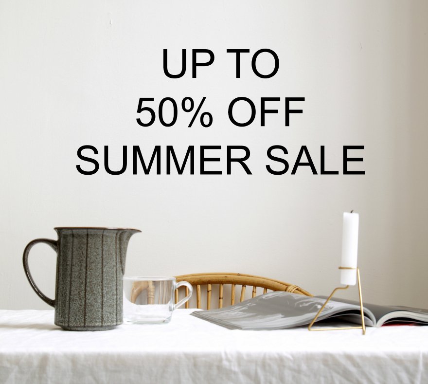 HUGE SUMMER SALE now on! Up to 50% off! bit.ly/1JNUTrt  #summersale #homedecor