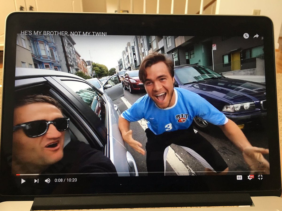 AndrewHStewart's tweet photo. Who's the dude from @RITtigers making an appearance in a @CaseyNeistat VLOG?! Represent #ROC! https://t.co/QU2nnruAzA