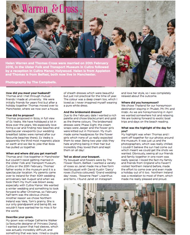 UlsterBride's tweet photo. Each issue features real life #WeddingDayMoments. Tell us about your special day –email laura.lee@ulstertatler.com https://t.co/GqLDAmdsN9