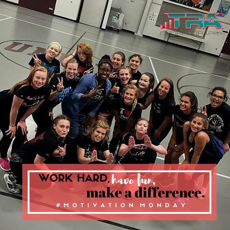 Set a goal- and don't be afraid to laugh along the way! #MotivationMonday #TRAchoreo #choreoseason