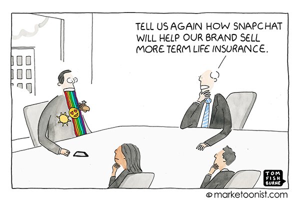 MarketingWeekEd's tweet image. Social solves everything! 'Snapchat marketing' - latest funny from @tomfishburne For more bit.ly/1dSyLml