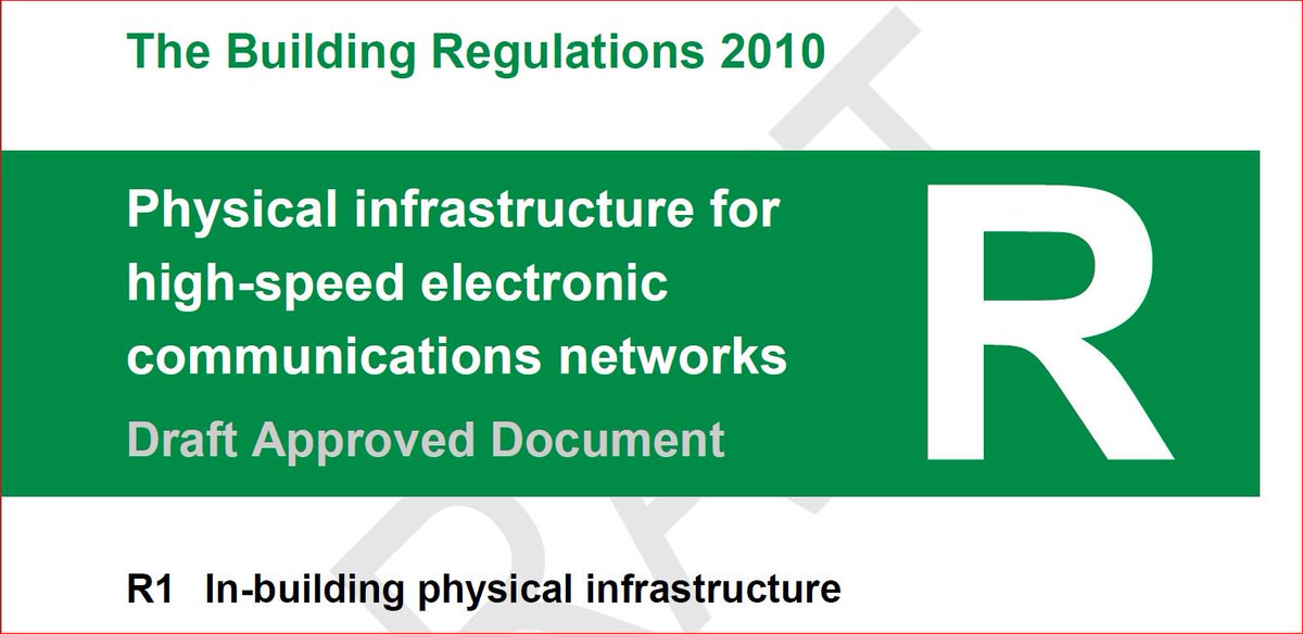The latest Approved document for Physical infrastructure for high-speed electronic communications networks. (1 of 2)