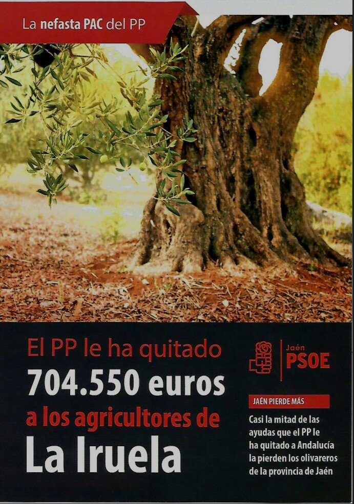 JSALaIruela's tweet photo. Esto es lo que perdemos con la nefasta PAC del PP. 
Como siempre el PP castigando al pequeño agricultor. https://t.co/FrZSFDo0tR