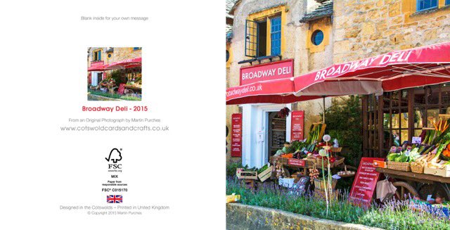 One of two images of Broadway Deli available as greeting card from cotswoldcardsandcrafts.co.uk and from the Deli!