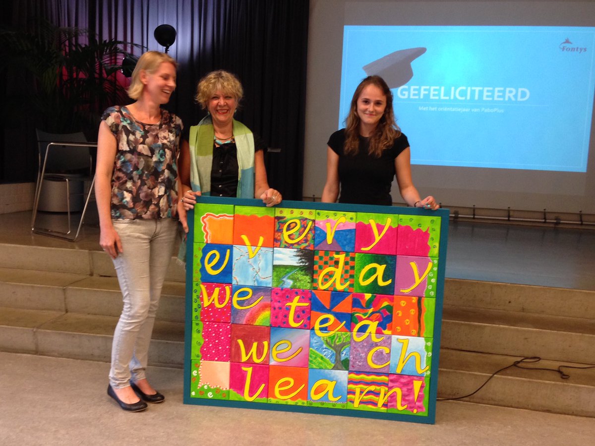 Alle 22 deelnemers #PaboPlus <a href="/FontysKindEduca/">Kind en Educatie</a> kregen een goede beoordeling. Vanmiddag is de feestelijke afronding.
