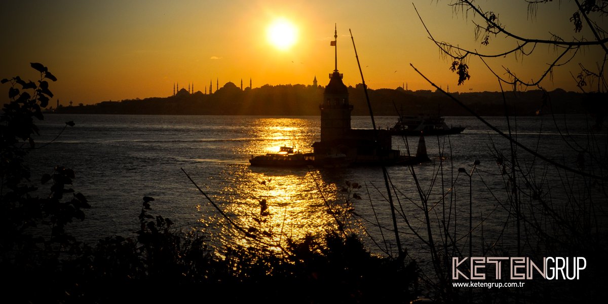 Güneş batarken her yer güneş rengi...