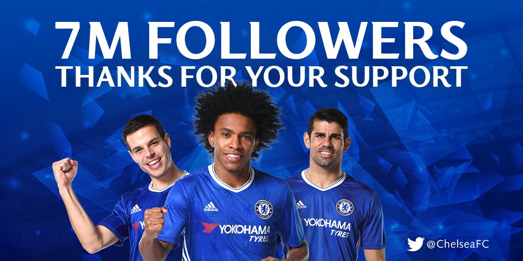 That's seven million <a href="/ChelseaFC/">Chelsea FC</a> followers. Thank you! #CFC