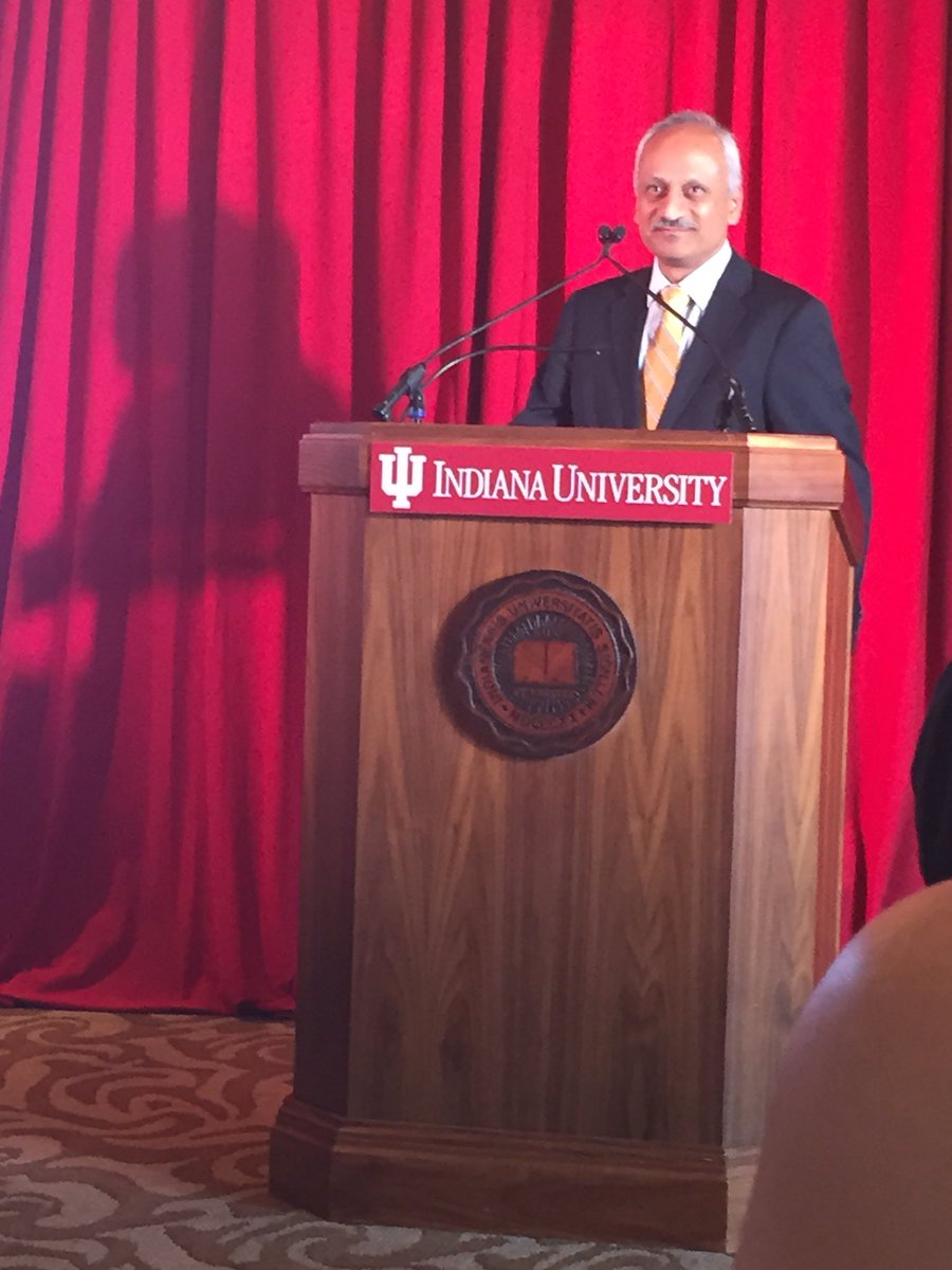 IndianaUniv's tweet image. .@iumedschool's Anantha Shekhar: #IUGrandChallenges involves a great team that's been behind us and supporting us.