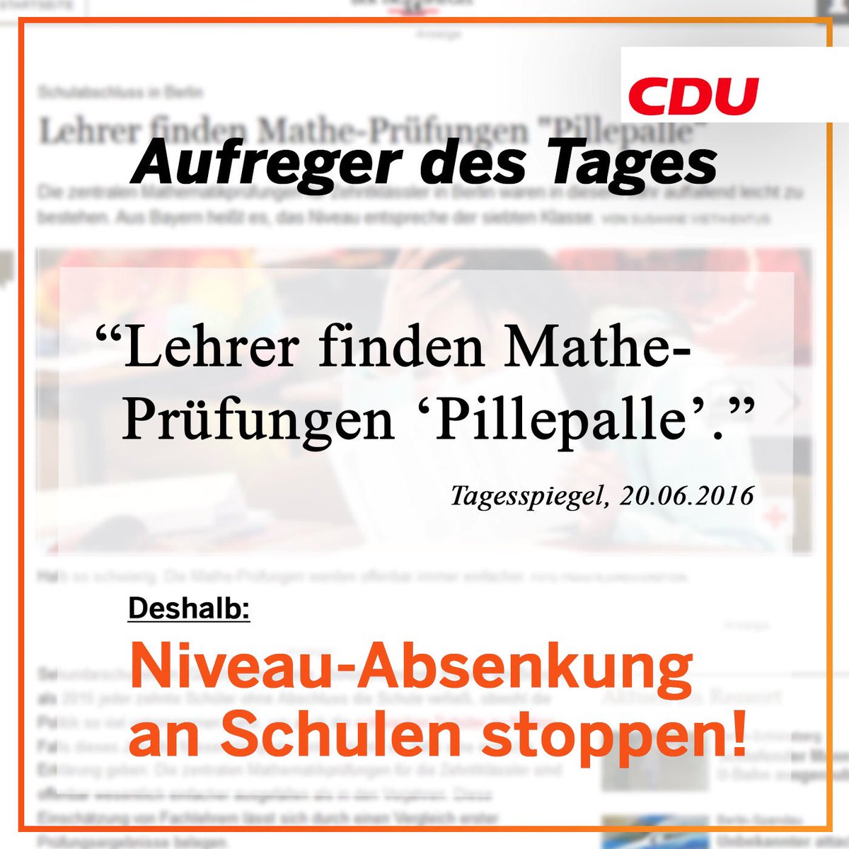 CarstenSpallek's tweet photo. Niveau ohne Niveau - in #Berlin gibt es fast alles. Aber Schulprüfungen sind kein Limbo - tiefer ist nicht besser! https://t.co/ZvpjTiEL56