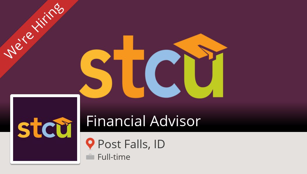 lkissler's tweet photo. Check out this #job: #Financial #Advisor at #STCU in #PostFallsID https://t.co/ePvPf6QhWa #STCU #jobs #stcujobs https://t.co/Yw97cVEDX4