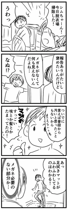 たとえメガネがあっても掃除したこと気付かないけど 