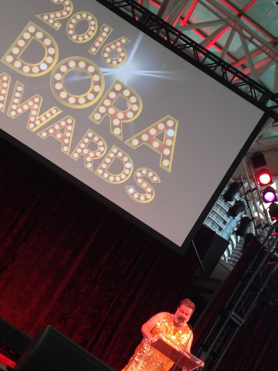 micahbarnes's tweet photo. @brucedow killing it hosting #Dora2016! https://t.co/mXiiVGjg9g