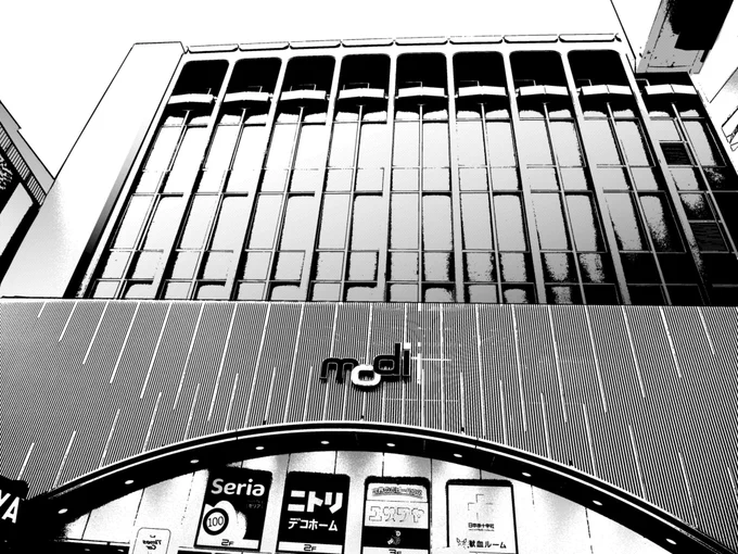 写真から線画抽出→背景化…やっぱり情報量が多すぎる気がするけど、最終的には手動で調整していくしかないのか 
