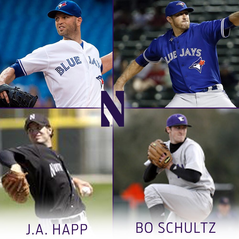 NUCatsBaseball's tweet photo. With @SchultzBo getting the call to the bigs, the @BlueJays now have two #B1GCats on roster and that's just awesome. https://t.co/xxmMqQwt9Q