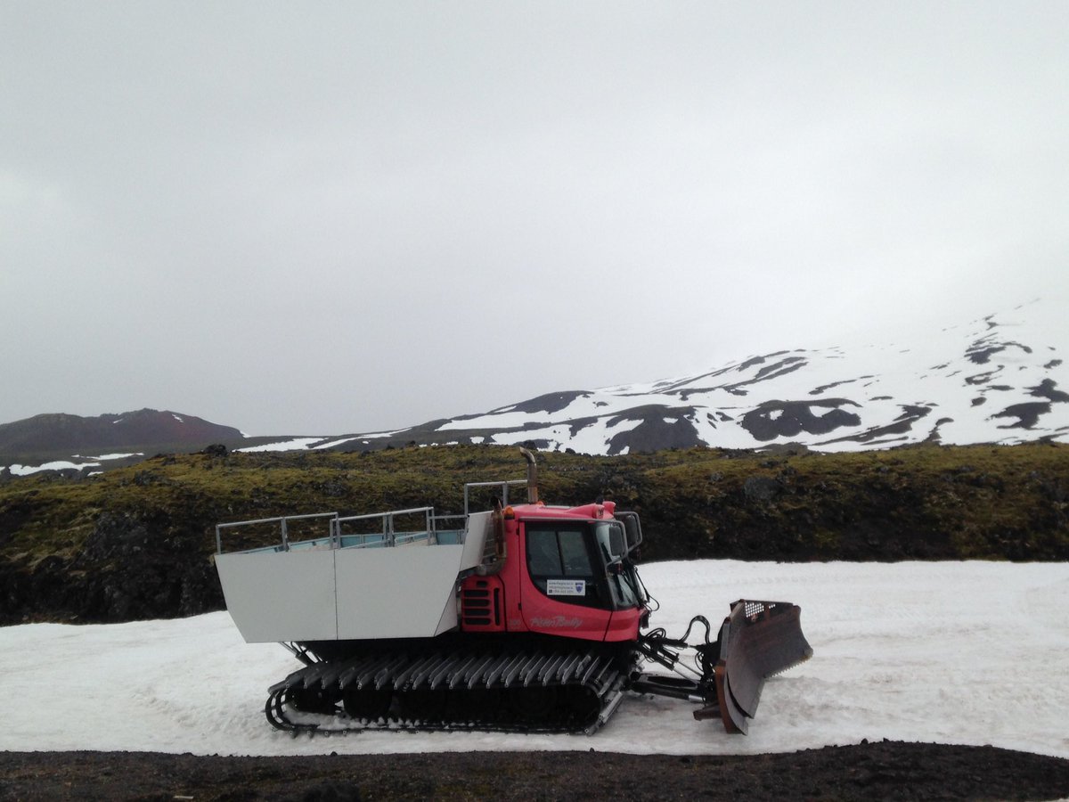 MOfeldt's tweet photo. Happened upon a glacier in Iceland.. What's the chances? #Iceland #4x4 #trackedvehical #travel #glacier https://t.co/NRSOeUpNLk