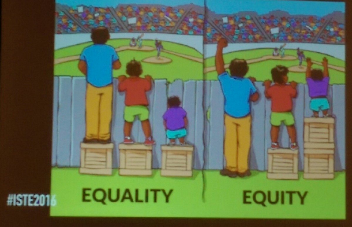 theck034's tweet photo. Equal does not mean Equitable. #site2016 https://t.co/GYLd7CpLqZ