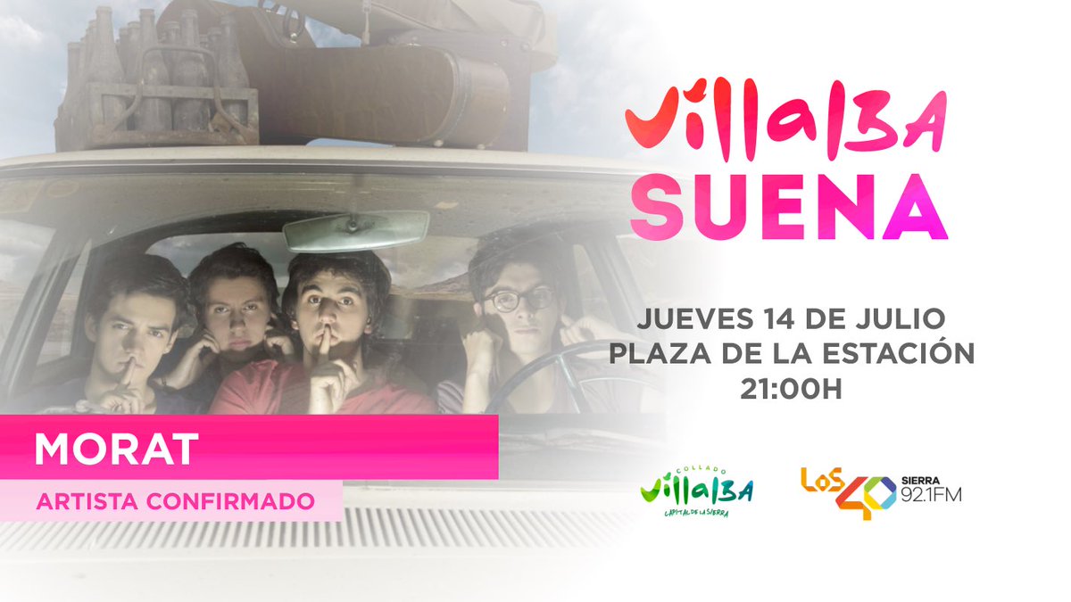 MovidaJovenCV's tweet photo. ¿Cómo te atreves a volver? Uoooh 🎵🎵

Los chicos de @MoratBanda serán las estrellas de #VillalbaSuena. ¡Qué ganas! 🎉 https://t.co/eao6n80cnL