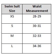 Swim Trunk Size Chart