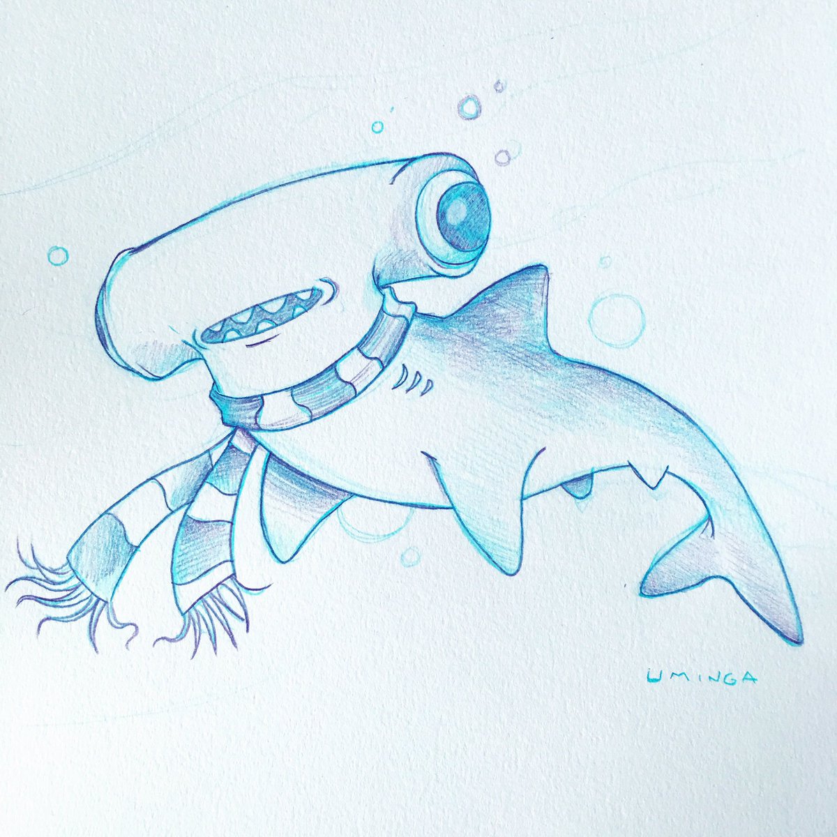 Uminga720's tweet image. It's #SharkWeek for #dailysketchesareback, check out @Chrissie_Zullo @BillyFowler 's sketches as well. #sharks