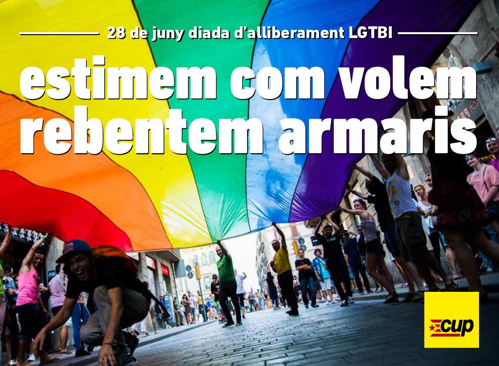 cupnacional's tweet photo. Estimem com volem, rebentem armaris! #28J diada d'alliberament LGTBI https://t.co/FZYCZbCAKd