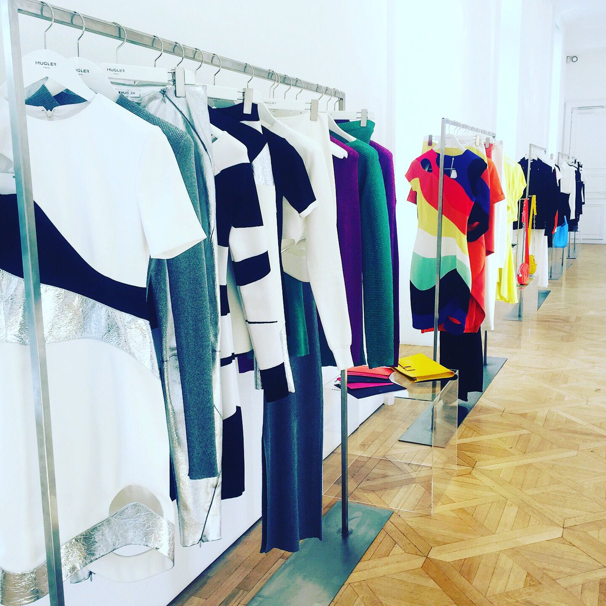 csaintemarie's tweet photo. Today I had the privilege to visit the Mugler Showroom and see the 2017 Mugler Resort collection 😱💛 https://t.co/3qS5Hukh7W