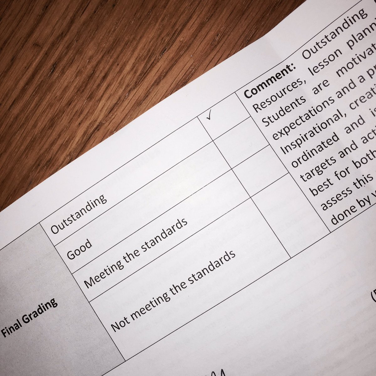 SarahBurlo's tweet photo. One little tick means the world 🌎 Teacher training complete! #SCITT #Outstanding #WorkedMySocksOff https://t.co/DfVEXZ0vhp