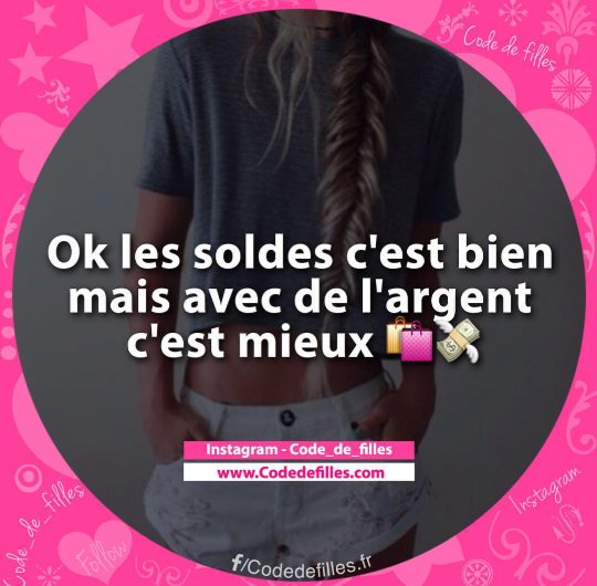 codedefille9's tweet image. Voila 👌

#CodeDeFille #LesSoldes