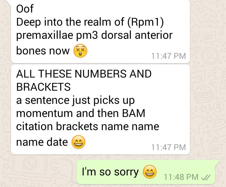 ohyeahfranzi's tweet photo. Sooo @Amy_Wiseman is proofreading my thesis and sporadically I get messages like this #thesishell #iamdosorryamy https://t.co/hOWQLr13wI