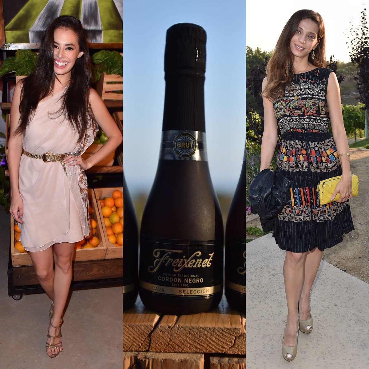 Raising a toast to these ladies at our dinner: @chloebridges @AngelaSarafyan! Thanks @FreixenetUSA 4 the cava #spon