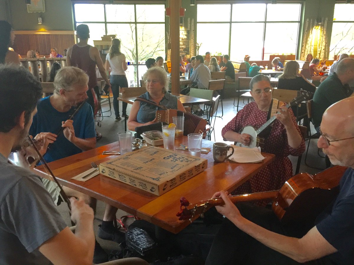 Live music by #westnewtonceiliband till 8:30 tonight.