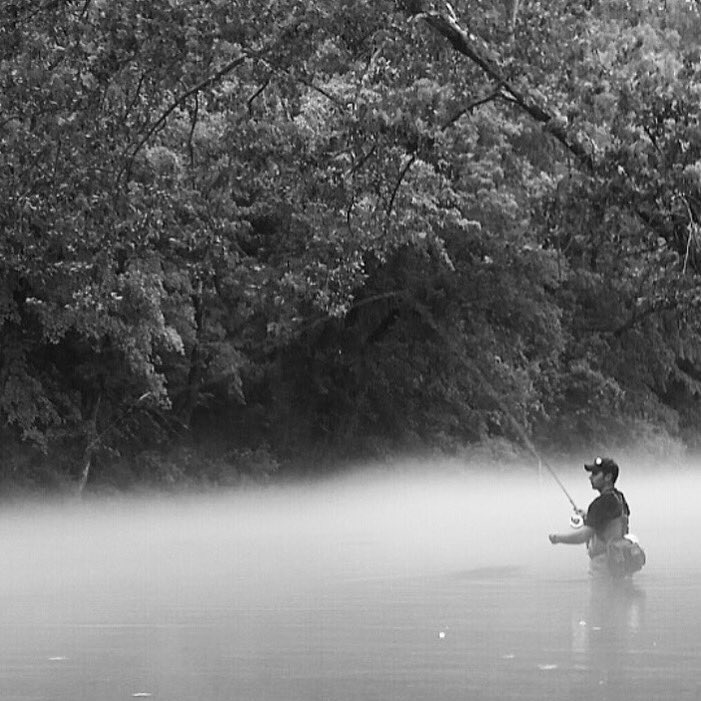 "Go see what's out there!" - @life0nthefly #outdoorguidepros #blackandwhite #greatshot #fish