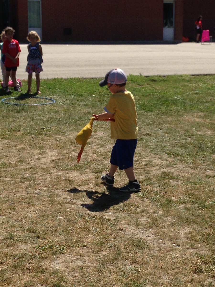Giant Jenga, Beanbag toss and Chopstick chicken...just some of the many activities our students loved today!