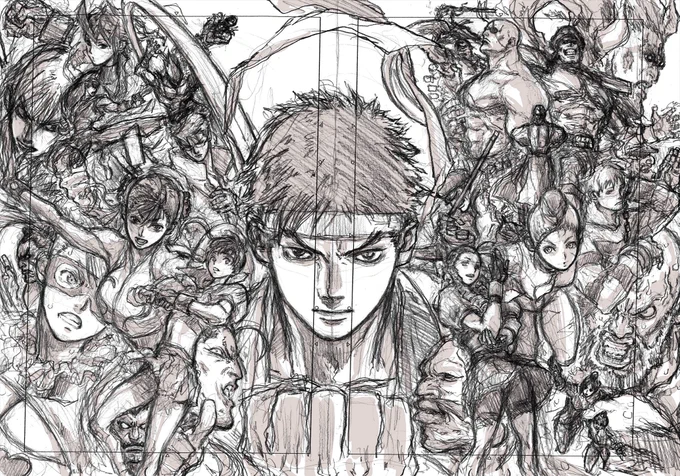 Street Fighter Zero 3 T-shirt and poster design work with @SPLITFRAMELLC 