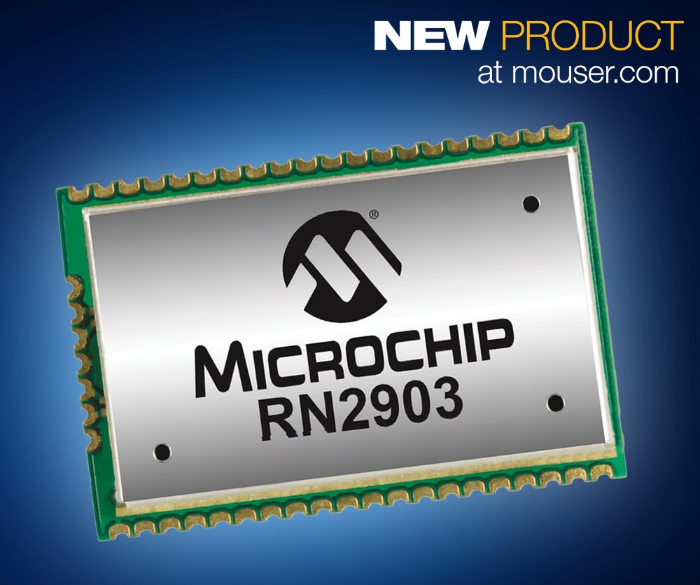 MouserElec's tweet photo. Build Long-Range IoT Networks with Microchip's RN2903 LoRa Transceiver Module, Now at Mouser https://t.co/IDeZ7aeWAb https://t.co/xMgicT0IqS