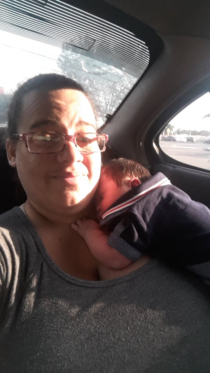 Mayelf7's tweet image. We already had to pull over to feed and burp him. Love him to pieces.