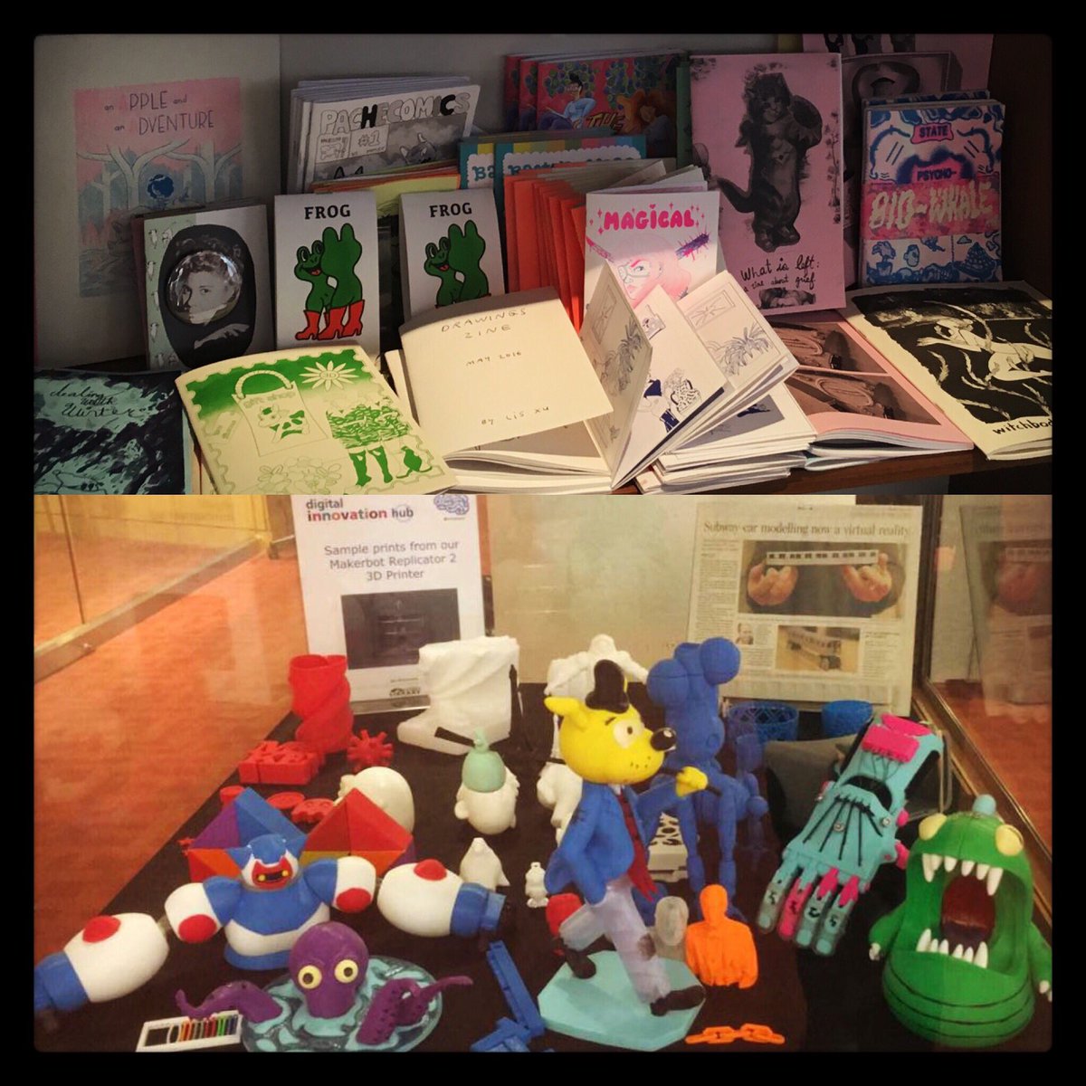 DJZibaZ's tweet photo. This Toronto Public Library has zines &amp; 3D printing!! #TorontoLibrary #TPLMakers = #LBPLStudio #LBPLZineLibrary 💖😻🤘🏽 https://t.co/ryjdRF5i1X