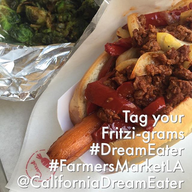 Help #FarmersMarketLA &amp; @FritziDog bring California Dream Eater to try a beloved Fritzi Carrot Dog. #DreamEats