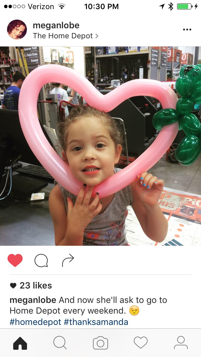 Thanks Amanda at 121 for making my neighbor's day while purchasing paint.