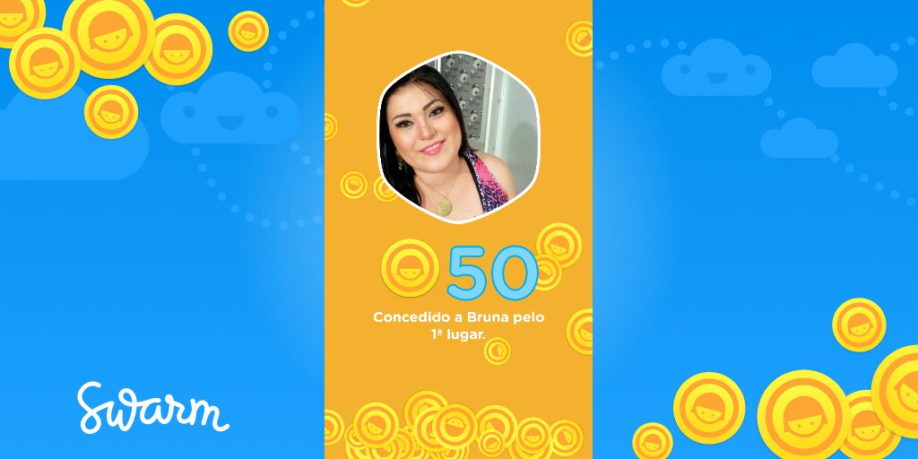 Acabo de receber 50 moedas de bônus por ter chegado em 1ª lugar no placar do Swarm @swarmapp #timbeta #timbetalab