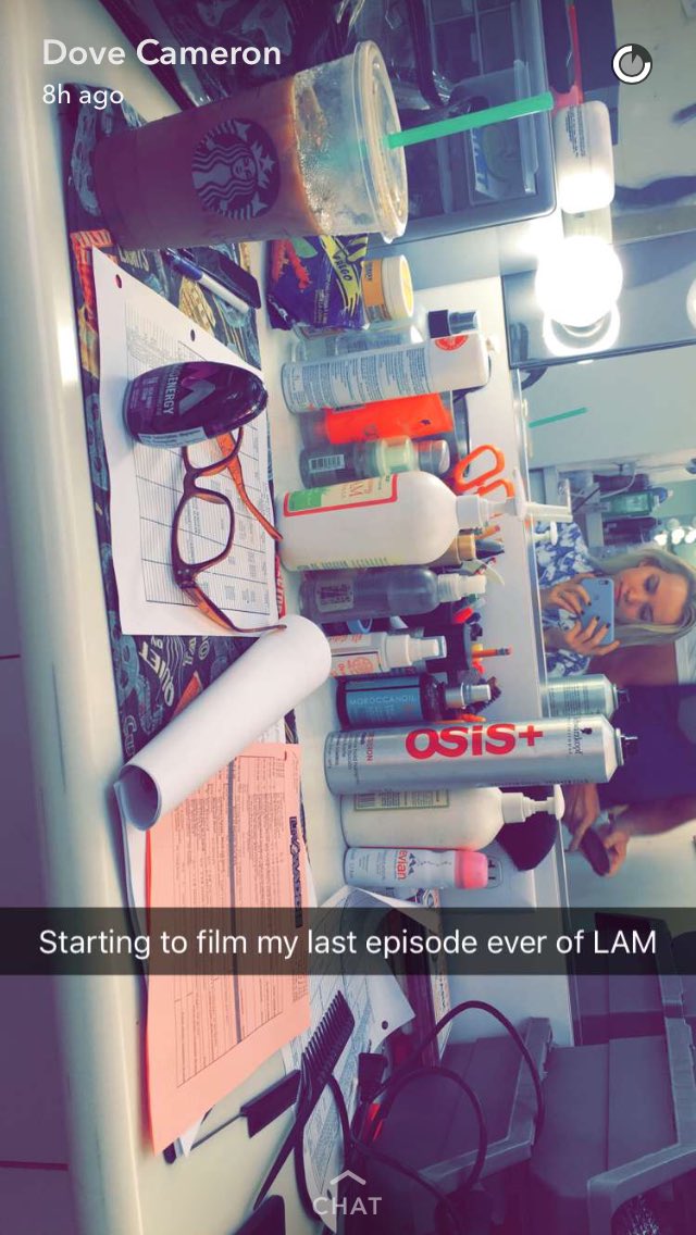 DisneyAUSInfo's tweet photo. Dove Cameron's snapchats on set of the last days of filming #LivAndMaddie #SeriesFinaleWeek #EndARooney https://t.co/VmuR7TeWtr