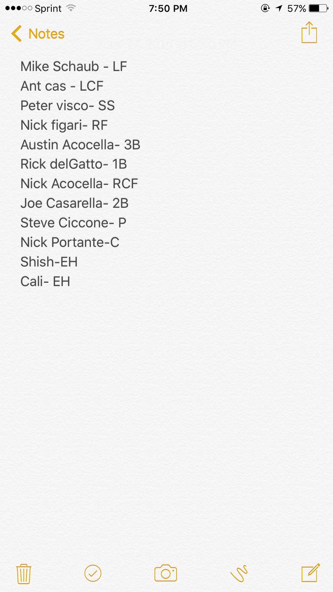 softballAc1's tweet photo. Tonights line up: https://t.co/yg74vHagHc
