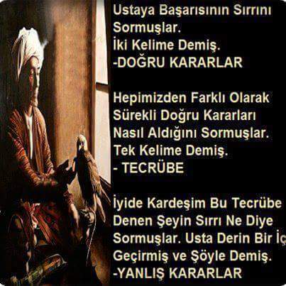 Ustaya başarısının sırrını sormuşlar..