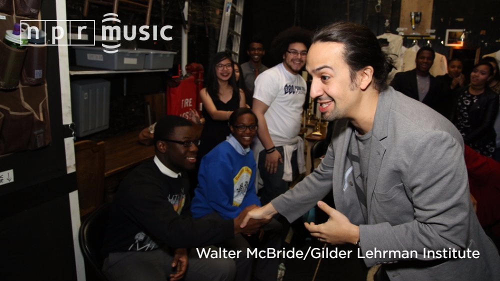 nprmusic's tweet photo. What's better than rapping on the @HamiltonMusical stage? Rapping for @Lin_Manuel #EduHam https://t.co/Oxlg3gn5Dd https://t.co/5i6xNNdpoL