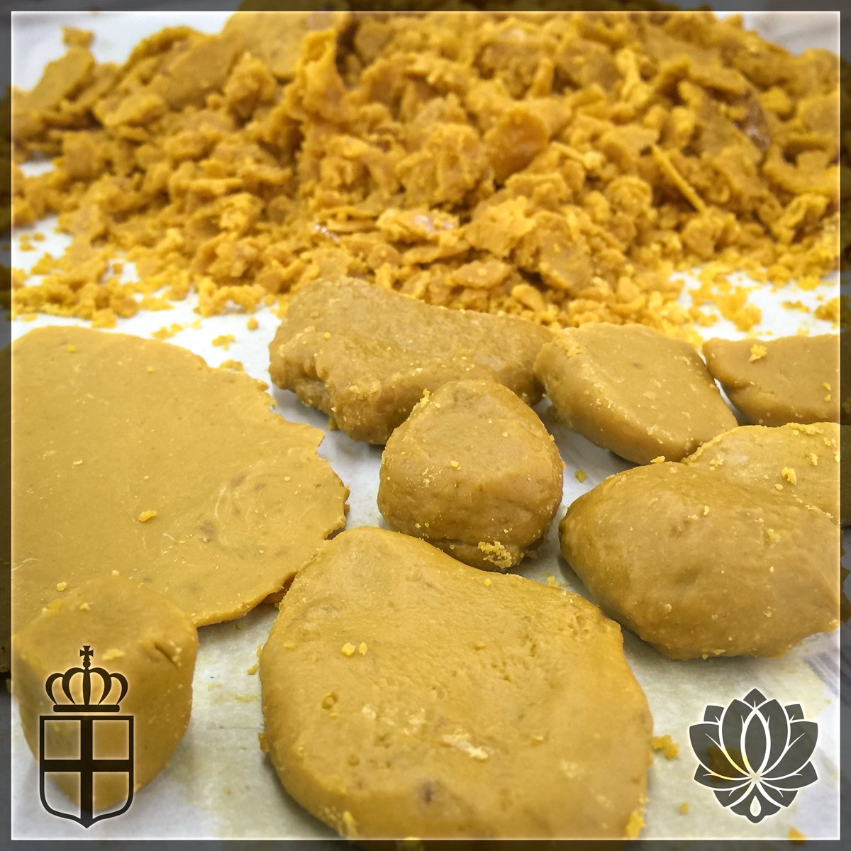 Golden nuggets of goodness😍 <a href="/thevirginiaco/">The Virginia Company</a> <a href="/bodhihigh/">baka rōnin</a> collaboration! #teamwork #crumble #wax #cannabis #cbd #i502