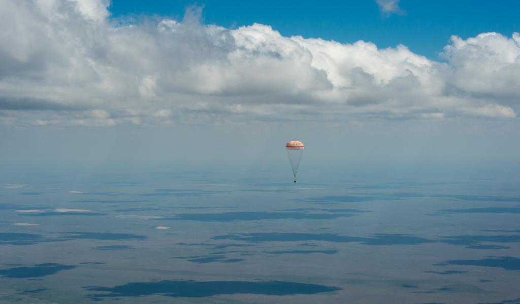 NASA's tweet photo. #ICYMI, a crew of 3 returned from @Space_Station over the weekend, safely landing on Earth: https://t.co/chXU2YlHLy https://t.co/ImNrzMmxmP