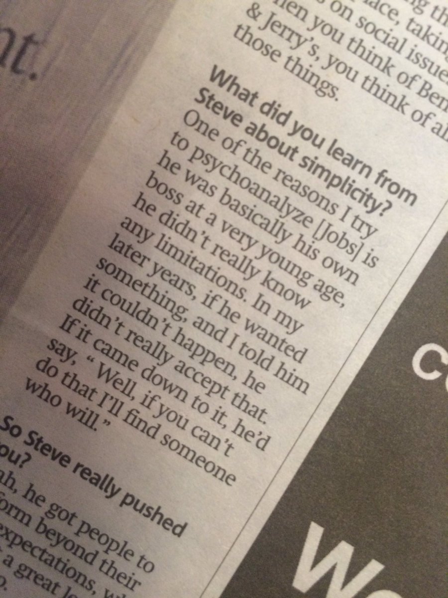 CabetoLugo's tweet photo. "Si ud. no lo puede hacer, encontraré alguien que lo haga". Lo leí hoy en @metronewyork Se lo dijo #Jobs a #Segall https://t.co/spsqTgckJ5