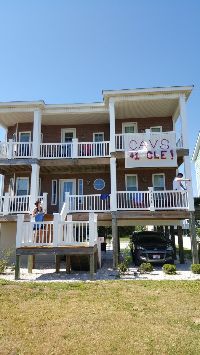 CDHSR73's tweet photo. @cavsdan From our beach house in #oakislandNC #RepresentTheLand #Cleveland @cavs #Champs https://t.co/8AcTmyI6ih